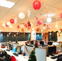 festival decorations Colorful Festive Christmas Office Decor