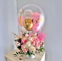 Balloon Bouquet Special Pastel Pink Balloon Bouquet