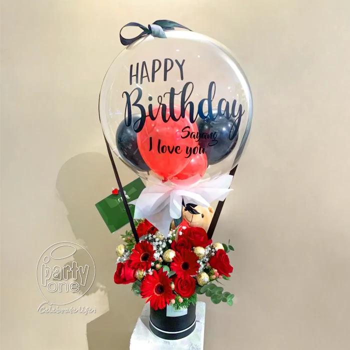 surprises Princess Glam Floral Balloon Bouquet