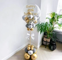 Balloon Bouquet Silver Gold Colour Balloon Bouquet