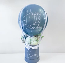Balloon Bouquet Luxury Pastel Blue Balloon Hamper