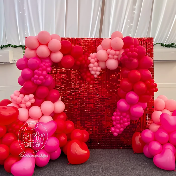 decorations Romantic Red and Pink Balloon Decoration