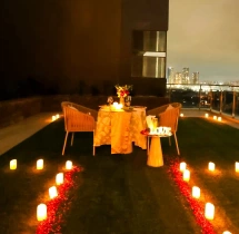 candlelight dinners Luxury Suite Stay and Terrace Dining at Hilton