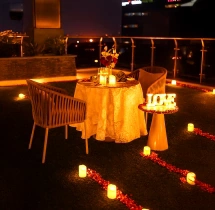 candlelight dinners Luxury Suite Stay and Terrace Dining at Hilton
