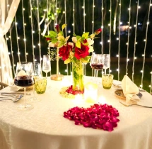candlelight dinners Luxurious Cabana Dinning at Hilton