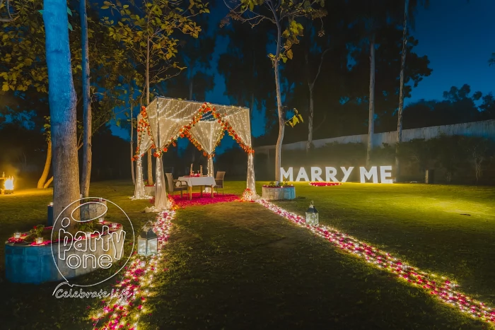 candlelight dinners Romantic Proposal Cabana Candlelight Dinner