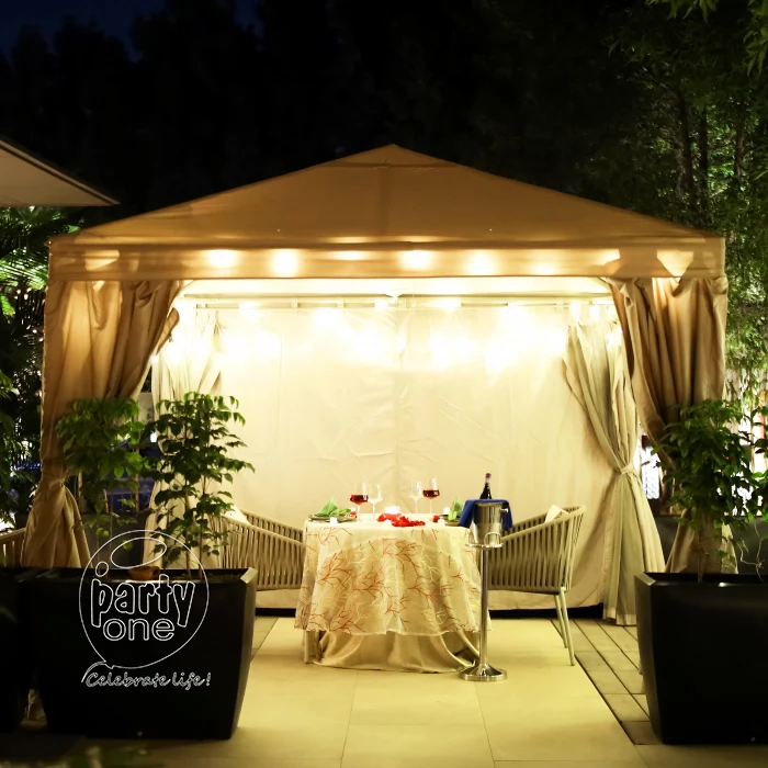 candlelight dinners Intimate Cabana Dining Experience by Hilton