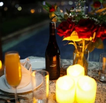 candlelight dinners Private Luxe Poolside Candlelight Dinner at Radisson Blu