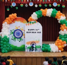 festival decorations Tricolour Backdrop Balloon Decoration