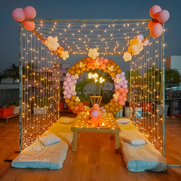 decorations Bride to Be Terrace Cabana Balloon Decoration