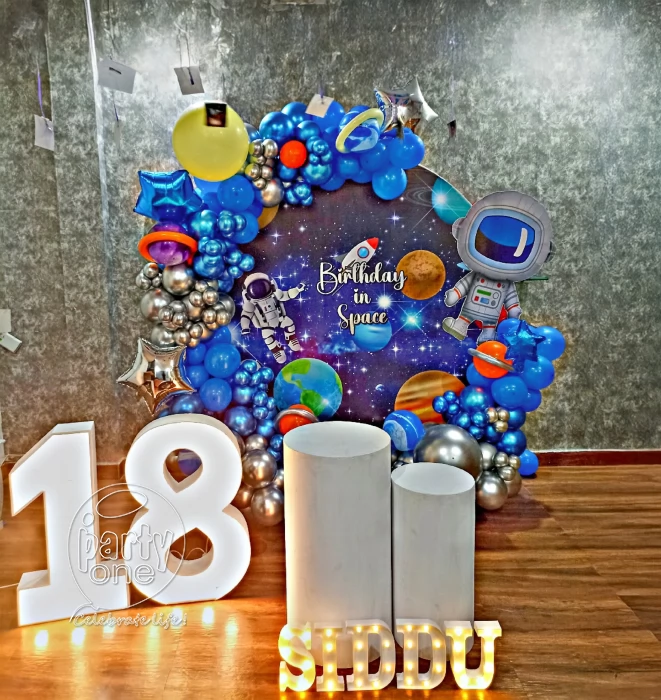 birthday Ring Flex Space Theme Birthday Balloon Decor