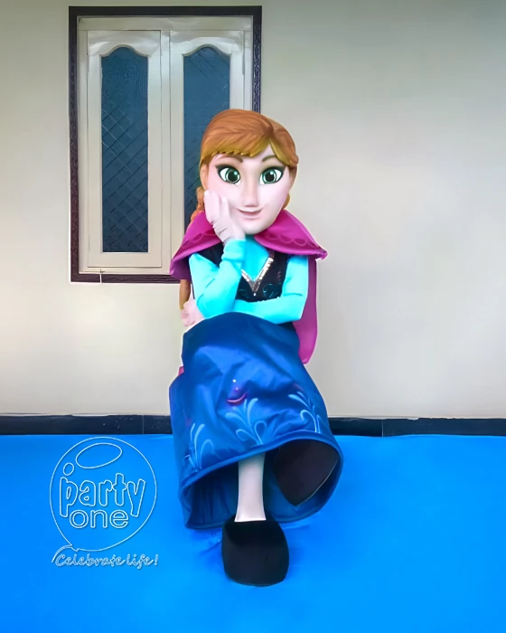 birthday Princess Anna Cartoon Mascot