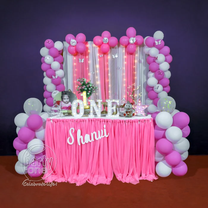 birthday Pristine Pink and White Party Decor