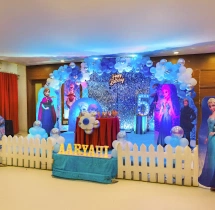 birthday Elsa and Anna Theme Birthday Balloon Decor