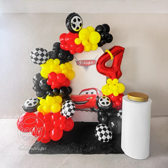 birthday Red Racing Car Theme Birthday Decoration