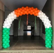 festival decorations Tricolour Entry Balloon Arch Decoration