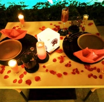 candlelight dinners Romantic Poolside Candlelight Dining at Hilton