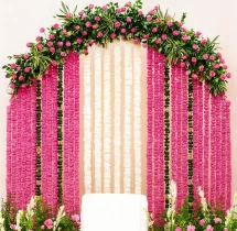 festival decorations Multi Colour Fresh Flower Ganesha Decoration