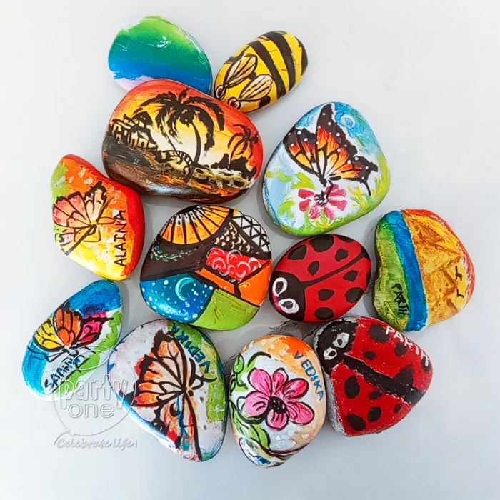 birthday Pebble Stone Painting Activity