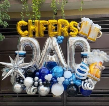 birthday Fathers Day Cheers Balloon Bouquet