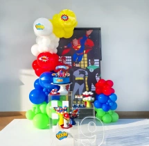 birthday Multi Colour Superman Theme Decoration