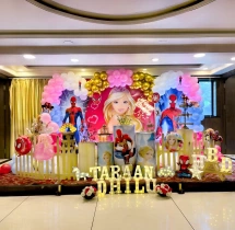 birthday Spider and Princess Birthday Theme Decoration