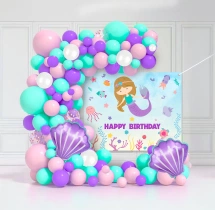 birthday Simple Mermaid Theme Decorations