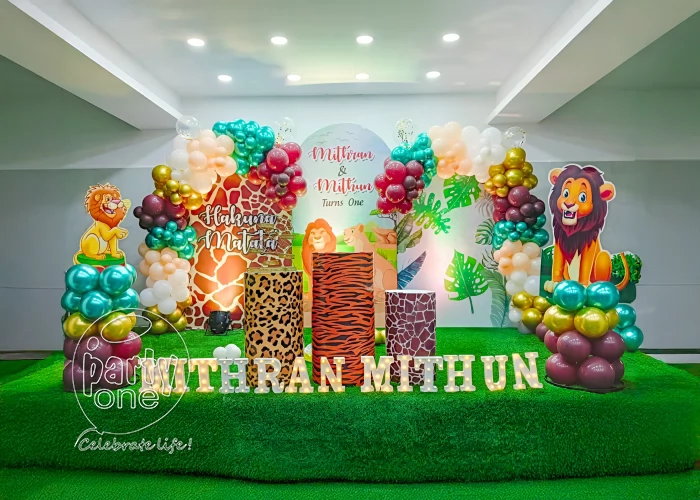 birthday 5th Jungle Theme Birthday Decoration