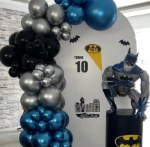 birthday Simple Metallic Batman Theme Decoration