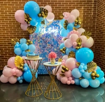 baby shower decorations Oh Baby Sliver Sequin Panel Baby Shower Decor