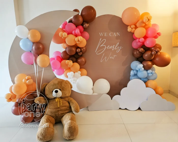 decorations Teddy Theme Colorful Baby Shower Decor