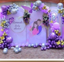 baby shower decorations Purple Themed Baby Shower Decoration