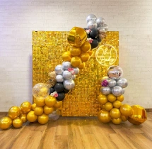 baby shower decorations Gold Sequin Panel Baby Shower Decoration