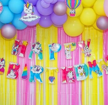 birthday Simple Unicorn Theme Balloon Arch Decoration
