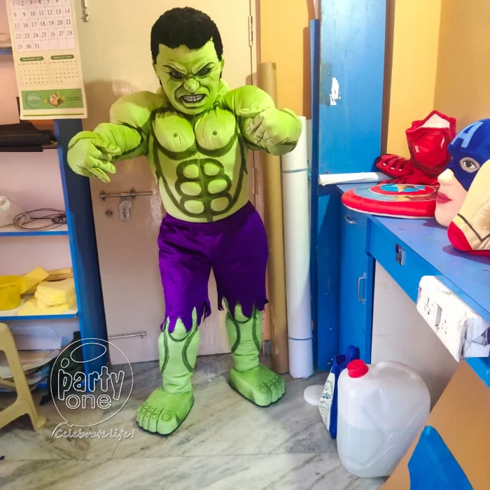 birthday Hulk Character Mascot