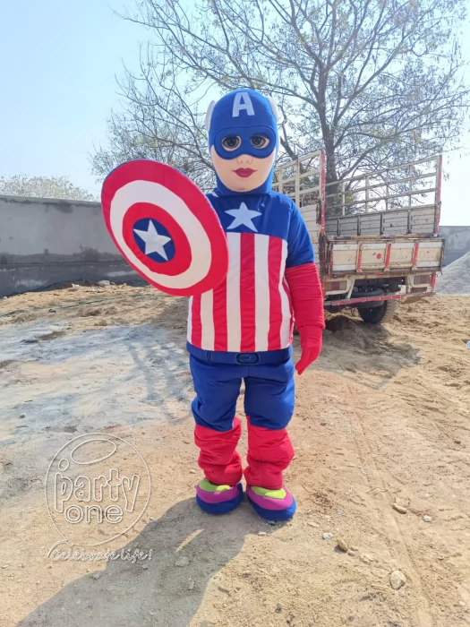 birthday Captain America Mascot