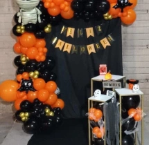 decorations Black and Orange Spooky Halloween Decor
