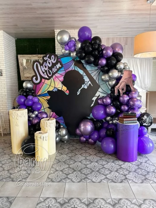 festival decorations Gothic Wednesday Theme Balloon Decoration