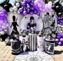 decorations Colourful Wednesday Theme Balloon Decoration