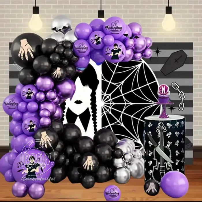 festival decorations Wednesday Theme Party Balloon Decor