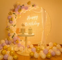 birthday Luxury Pastel Glow Birthday Balloon Decor