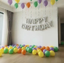 birthday Colourful Ceiling Balloon Decoration