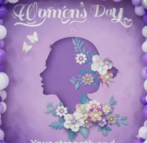 decorations Lavender Theme Womens Day Balloon Decoration