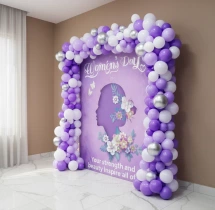 decorations Lavender Theme Womens Day Balloon Decoration
