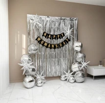 decorations Silver Metallic Womens Day Balloon Decoration