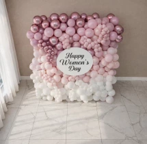 decorations Pink and White Womens Day Balloon Decor