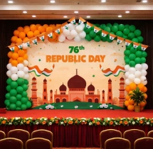 festival decorations Republic Day Indoor Stage Decoration