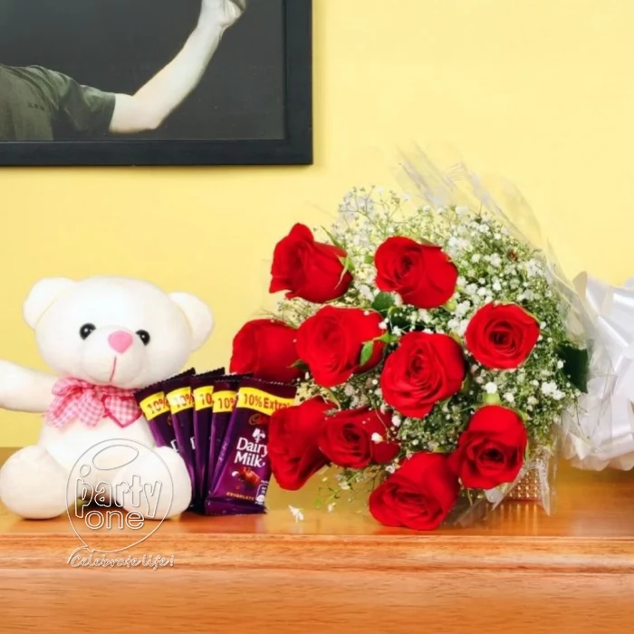 decorations Sweetheart Teddy Flower Bouquet