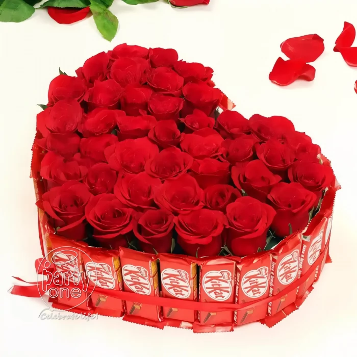 decorations Chocolate and Roses Love Heart