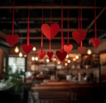 decorations Romantic Valentines Day Cafe Decoration Package